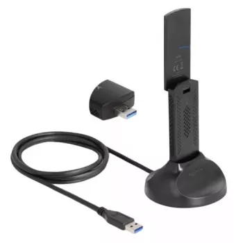 “DeLOCK 12774” tinklo plokštė WLAN 2402 Mbit/s USB Wi-Fi 6E