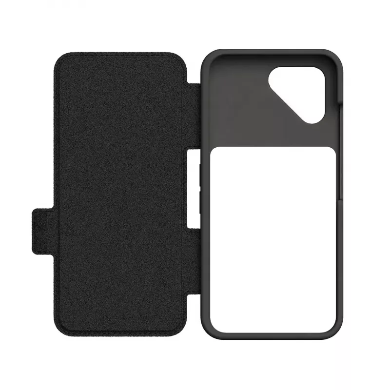 Atverčiamas dėklas Fairphone F6FLIP-1ZW-WW1, skirtas Fairphone 6, atverčiamas dangtelis 16 cm (6,31 colio) ekranui, plastikinis, juodas