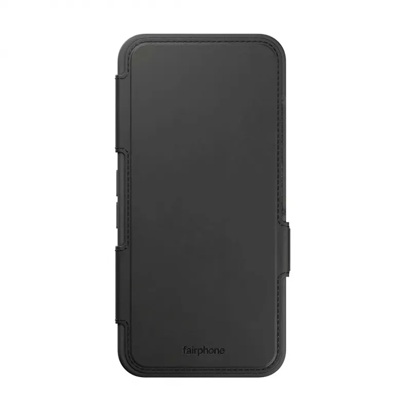 Atverčiamas dėklas Fairphone F6FLIP-1ZW-WW1, skirtas Fairphone 6, atverčiamas dangtelis 16 cm (6,31 colio) ekranui, plastikinis, juodas