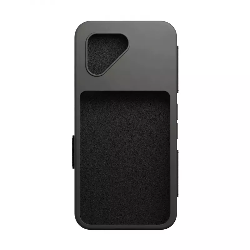 Atverčiamas dėklas Fairphone F6FLIP-1ZW-WW1, skirtas Fairphone 6, atverčiamas dangtelis 16 cm (6,31 colio) ekranui, plastikinis, juodas