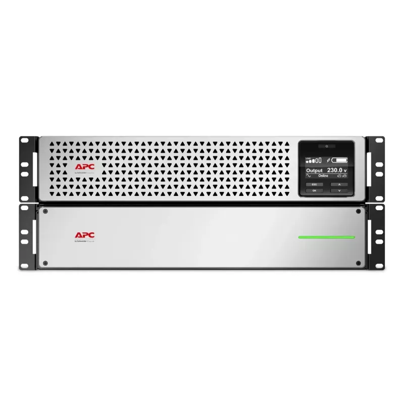 APC Smart-UPS On-Line, 3kVA, ličio jonų, Rackmount 4U, 230V, 6x C13+2x C19 IEC lizdai, SmartSlot, prailgintas veikimo laikas, bėgių rinkinys pridėtas