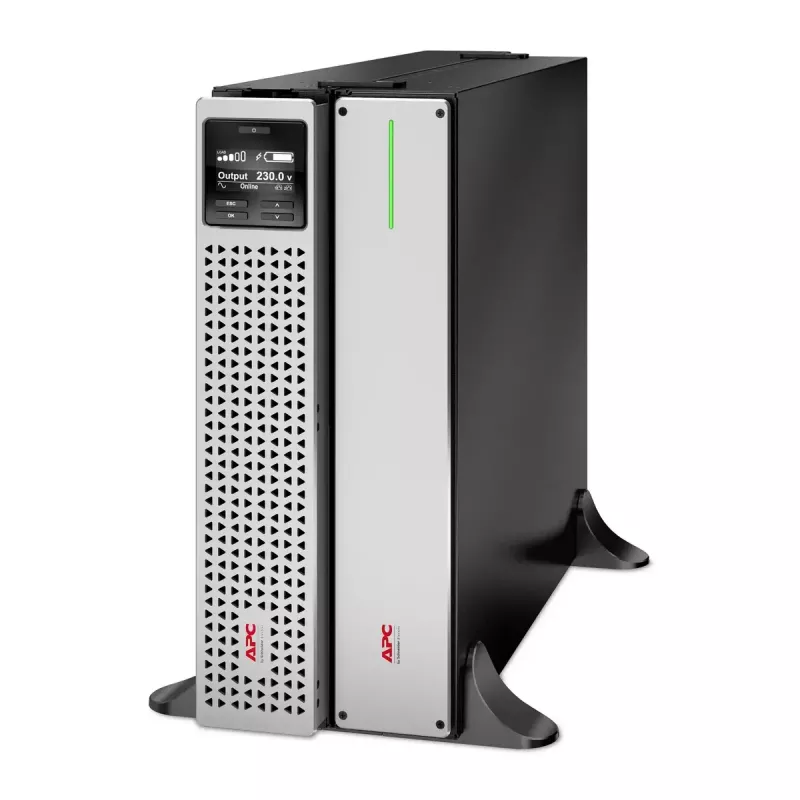 APC Smart-UPS On-Line, 3kVA, ličio jonų, Rackmount 4U, 230V, 6x C13+2x C19 IEC lizdai, SmartSlot, prailgintas veikimo laikas, bėgių rinkinys pridėtas