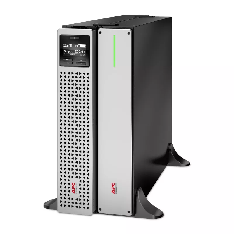 APC Smart-UPS On-Line, 2200 VA, ličio jonų, stovo montavimo 4U, 230 V, 6x C13 + 2x C19 IEC lizdų, tinklo plokštė, pailginta ilga veikimo trukmė, komplekte bėgeliai