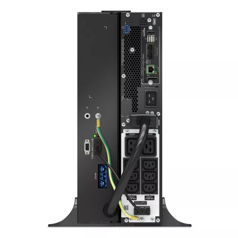 APC Smart-UPS On-Line, 2200 VA, ličio jonų, stovo montavimo 4U, 230 V, 6x C13 + 2x C19 IEC lizdų, tinklo plokštė, pailginta ilga veikimo trukmė, komplekte bėgeliai