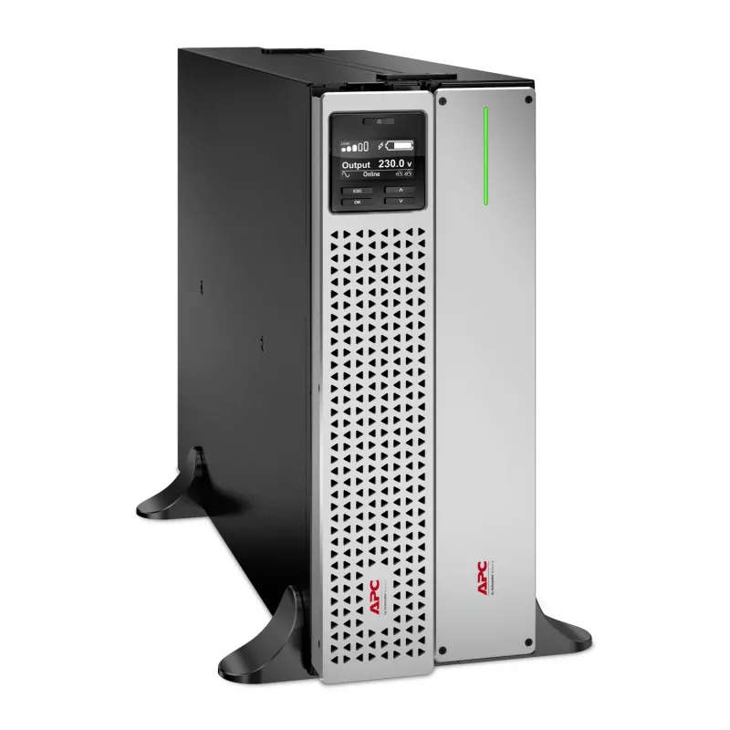 APC Smart-UPS On-Line, 2200 VA, ličio jonų, stovo montavimo 4U, 230 V, 6x C13 + 2x C19 IEC lizdų, tinklo plokštė, pailginta ilga veikimo trukmė, komplekte bėgeliai