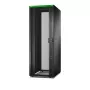 Laisvai pastatomas serverių stovas APC Easy Rack 48U (juodos spalvos) su stogu, ratukais, kojelėmis, 4 laikikliais, šoninėmis plokštėmis — 2258A x 800P x 1200G mm