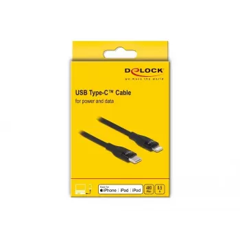 Duomenų ir įkrovimo laidas DeLOCK USB Type-C į Lightning 0,5 m