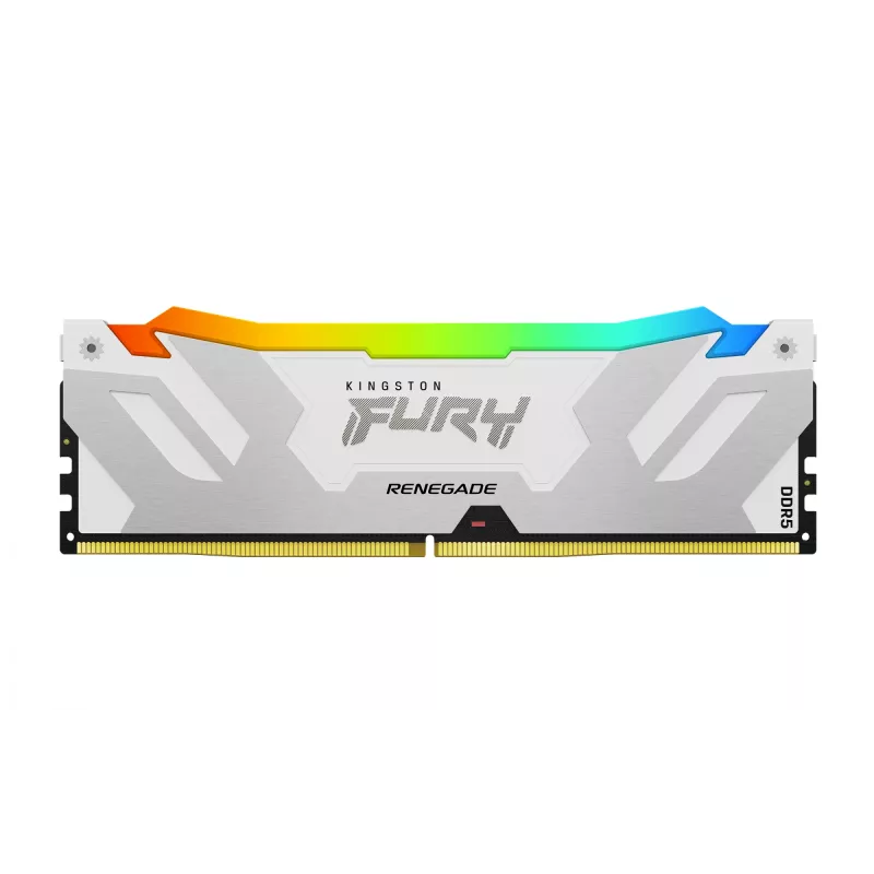 Stalinis DDR5 32GB 6400MT/s CL32 288 kontaktų DIMM Kingston FURY Renegade RGB baltas 1.4V