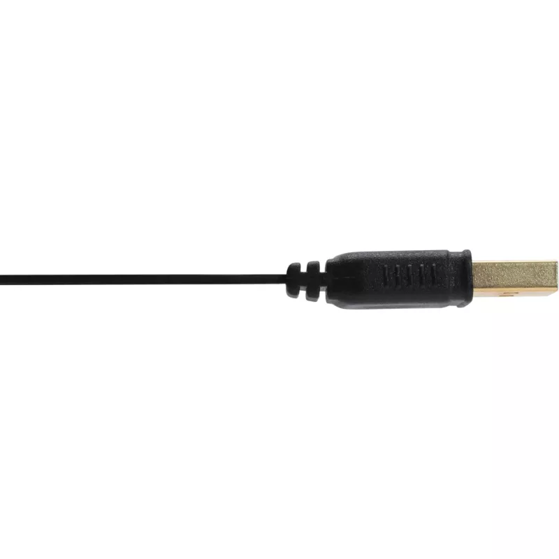 InLine USB 2.0 plokščias laidas A tipo kištukas / lizdas auksuotas juodas 2 m