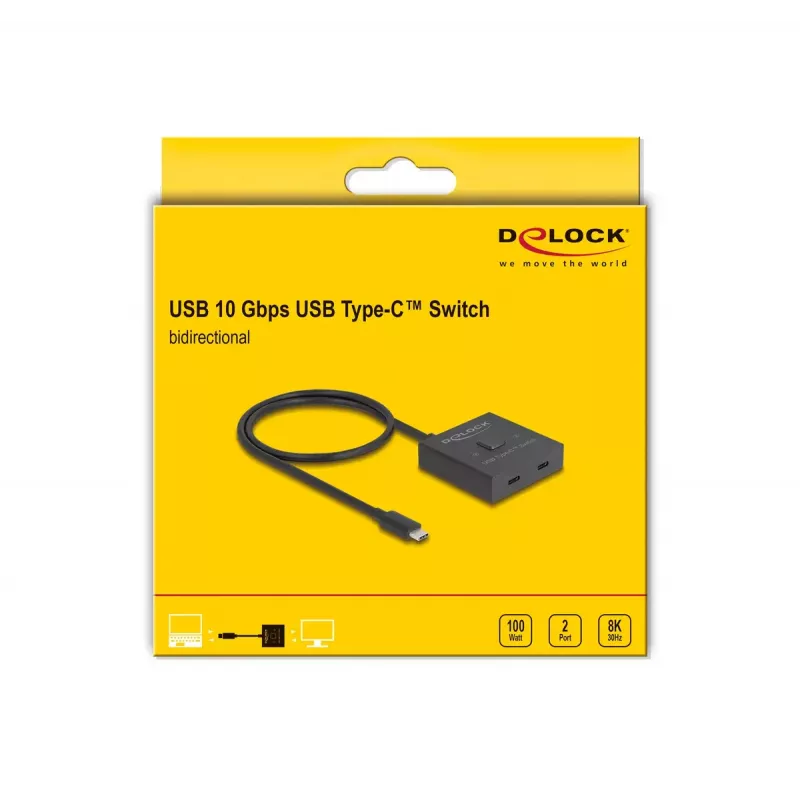 USB šakotuvas DeLOCK 18911 Type-C 10000 Mbit/s juoda
