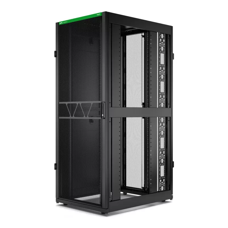 APC NetShelter SX Server Rack Gen 2, 42U, 1991H x 800W x 1070D mm, su šonais, juoda