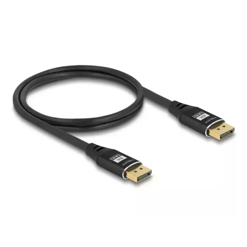 DeLOCK DisplayPort laidas 8K 60 Hz 5 m juodas metalinis
