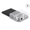 DeLOCK SuperSpeed USB prijungimo stotelė 2,5 colio SATA HDD SSD juoda