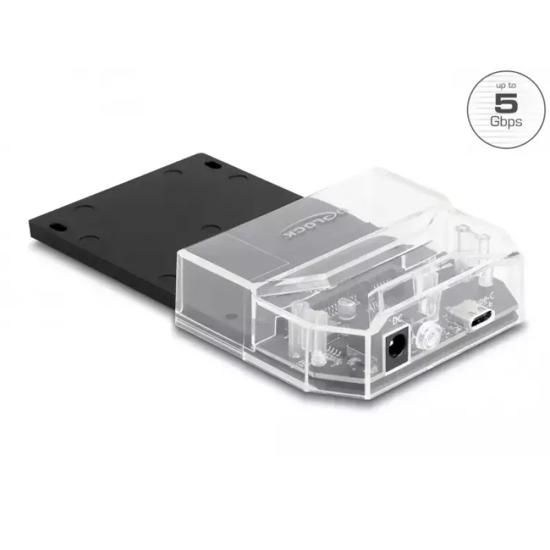 DeLOCK SuperSpeed USB prijungimo stotelė 2,5 colio SATA HDD SSD juoda