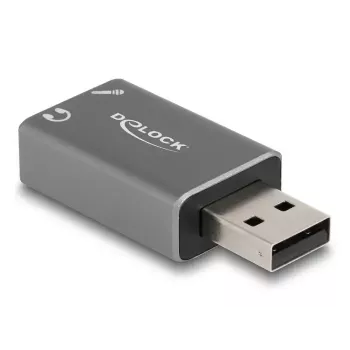 DeLOCK išorinė USB garso plokštė USB-A kištukas į 2 x 3,5 mm stereo