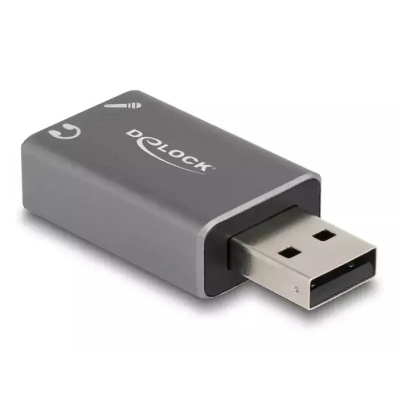 DeLOCK išorinė USB garso plokštė USB-A kištukas į 2 x 3,5 mm stereo