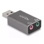 DeLOCK išorinė USB garso plokštė USB-A kištukas į 2 x 3,5 mm stereo