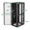 APC NetShelter SX, serverių spintos korpusas, 2-os kartos, 52U, 2436H x 800W x 1200D mm, su šonais, juodas