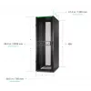 APC NetShelter SX, tinklo įrangos spinta, 48U, 2258A x 750P x 1200G mm, su šonais, juoda