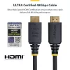 StarTech.com 2 m (6 pėd.) sertifikuotas ypač didelės spartos HDMI laidas, 8K 60 Hz / 4K 120 Hz, HDMI 2.1 laidas su HDR10+ / eARC, 48 Gbps, 8K HDMI laidas monitoriui / televizoriui / ekranui, lankstus TPE apvalkalas