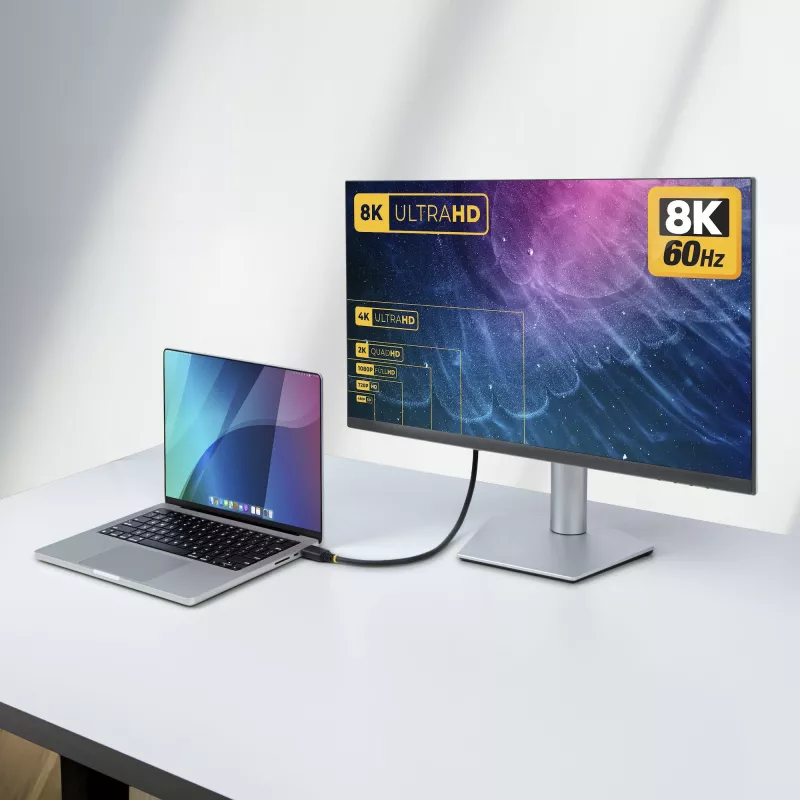 StarTech.com 2 m (6 pėd.) sertifikuotas ypač didelės spartos HDMI laidas, 8K 60 Hz / 4K 120 Hz, HDMI 2.1 laidas su HDR10+ / eARC, 48 Gbps, 8K HDMI laidas monitoriui / televizoriui / ekranui, lankstus TPE apvalkalas