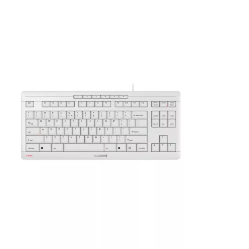 Klaviatūra CHERRY STREAM TKL Universali USB QWERTY Anglų Balta 93 klavišai