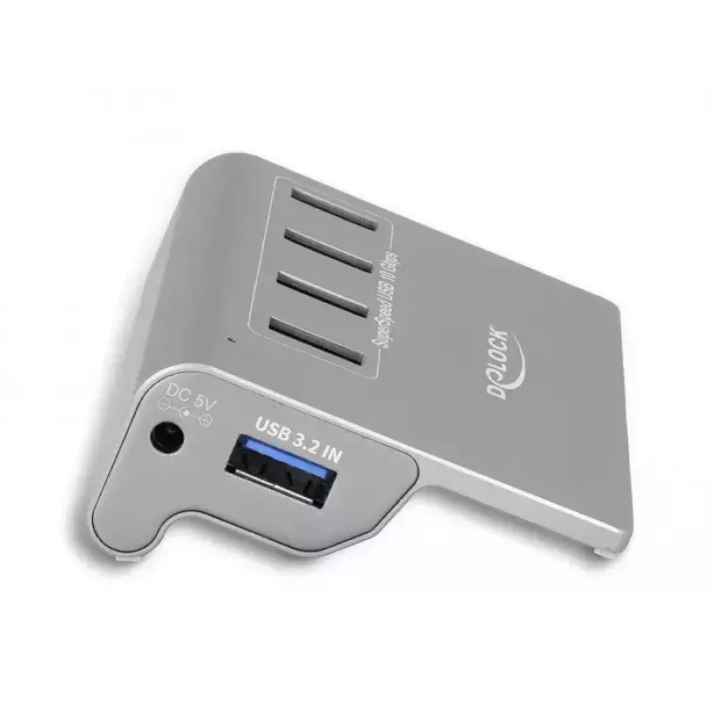 DeLOCK 64181 USB šakotuvas 3.2 Gen 2 Type-A 10000 Mbit/s Pilka