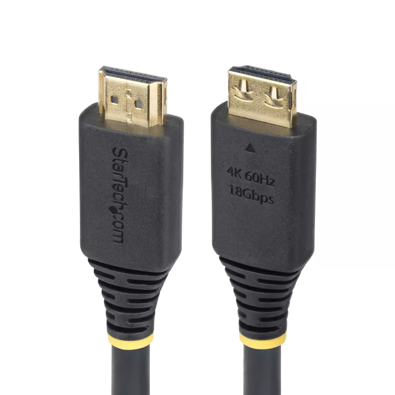 StarTech.com 5 m (16 pėdų) High Speed HDMI laidas su fiksuojančiomis jungtimis, 4K 60Hz / 1440p 144Hz, HDR10 / HDCP 2.2 / ARC, 18 Gbps, UHD HDMI laidas televizoriui / monitoriui / ekranui, TPE apvalkalas