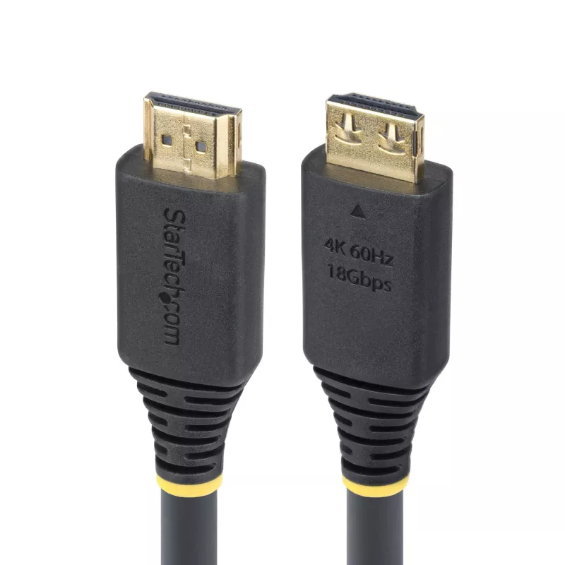 StarTech.com 7 m (23 pėd.) didelės spartos HDMI laidas su fiksuojančiomis jungtimis, 4K 60 Hz/1440p 144 Hz, HDR10/HDCP 2.2/ARC, 18 Gbit/s, UHD HDMI laidas televizoriui/monitoriui/ekranui, TPE apvalkalas