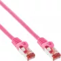 InLine komutacinis kabelis S/FTP PiMF Cat.6 250MHz PVC varis rožinis 1m