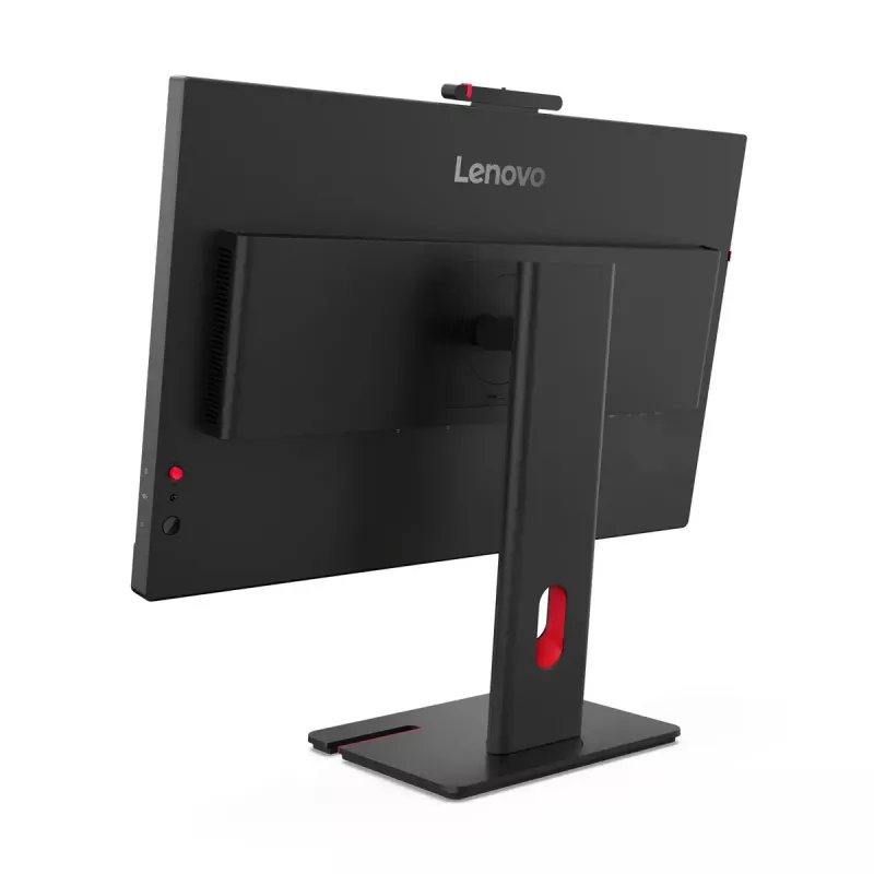 24 colių Lenovo ThinkVision T24-4v IPS LCD monitorius, 1920×1080 Full HD, 6 ms, 250 cd/m², įmontuoti garsiakalbiai, USB šakotuvas, VESA, reguliuojamas aukštis, juodas