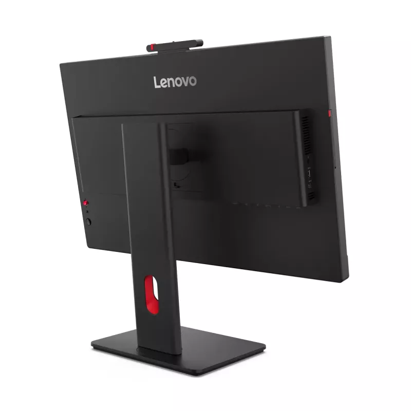 24 colių Lenovo ThinkVision T24-4v IPS LCD monitorius, 1920×1080 Full HD, 6 ms, 250 cd/m², įmontuoti garsiakalbiai, USB šakotuvas, VESA, reguliuojamas aukštis, juodas