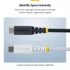 StarTech.com 15cm (6in) USB-C įkrovimo laidas, 60W (3A) PD, dvisluoksnis pintas nailono/TPE apvalkalas, tvirtas USB C įkrovimo laidas, USB 2.0 nešiojamojo kompiuterio įkroviklio laidas