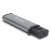DELOCK USB 5 Gbps kortelių skaitytuvas su SD ir MicroSD lizdais, USB 3.2 Gen 1 Type-A/Type-C, laidai ir adapteriai, juoda/pilka