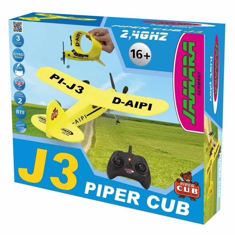 Lėktuvas Jamara Piper J3-CUB elektrinis variklis 150 mAh 106 g