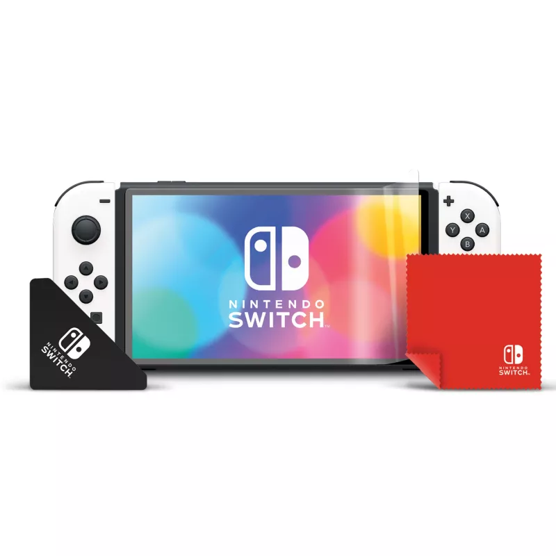 PDP Nintendo Switch & OLED kelių ekrano apsaugų rinkinys, Ekrano apsauga, Nintendo Switch, Skaidrus, Atsparus įbrėžimams, Nedūžtantis, Skaidri ekrano apsauga, Nintendo