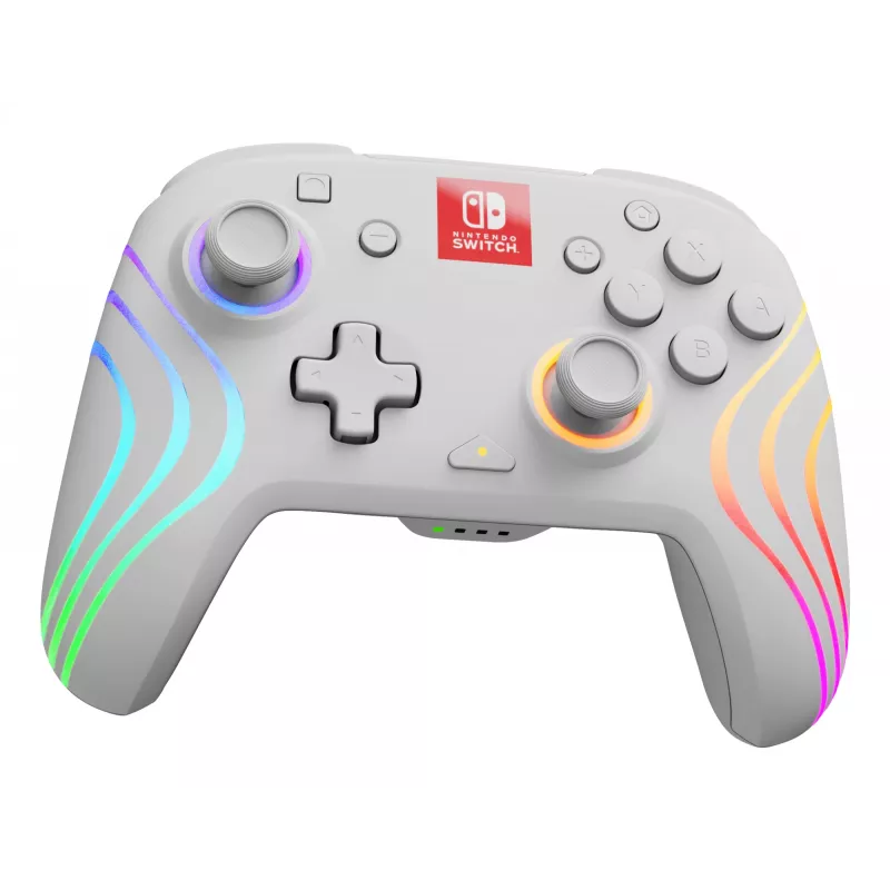 PDP Afterglow Wave baltas žaidimų pultas analoginis / skaitmeninis Nintendo Switch, Nintendo Switch OLED