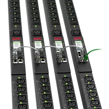 Maitinimo paskirstymo įrenginys APC NetShelter 9000 PDU 24 kintamosios srovės lizdai (C13/C15/C19/C21), NEMA L6-20P, 200–208 V, 20 A, vertikalus 0U, juodas