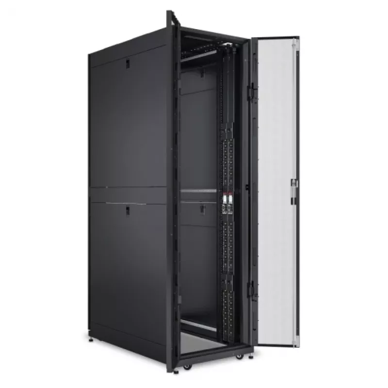 Maitinimo paskirstymo įrenginys APC NetShelter 9000 PDU 24 kintamosios srovės lizdai (C13/C15/C19/C21), NEMA L6-20P, 200–208 V, 20 A, vertikalus 0U, juodas