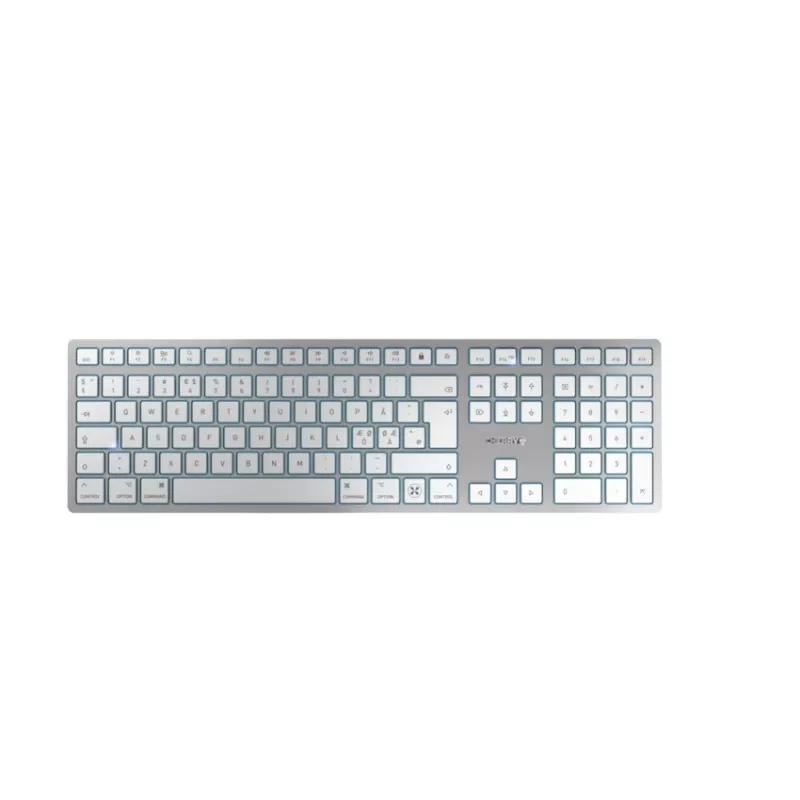 CHERRY KW 9100 plonas FOR MAC klaviatūra universali USB + Bluetooth QWERTY anglų sidabrinė