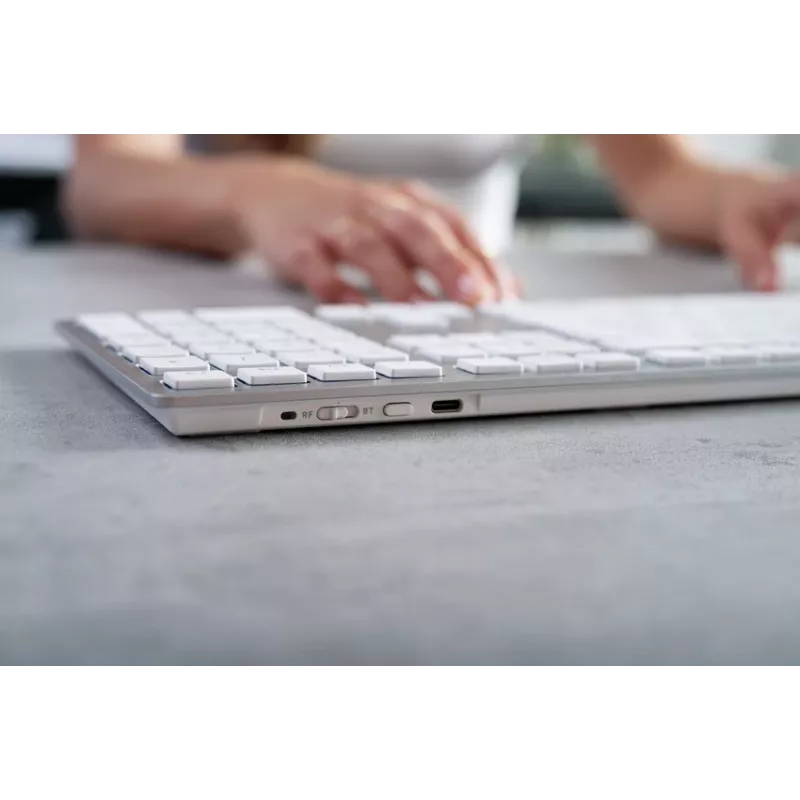 CHERRY KW 9100 plonas FOR MAC klaviatūra universali USB + Bluetooth QWERTY anglų sidabrinė