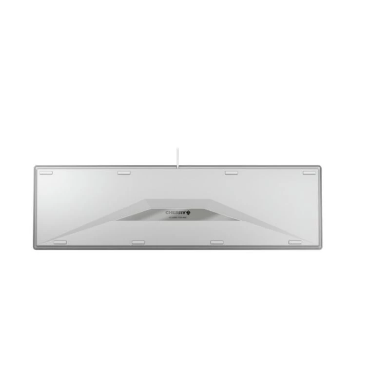 Laidinė Cherry KC 6000C for Mac klaviatūra — USB, QWERTY US English, žirkliniai jungikliai, 1,8 m laidas, sidabrinė