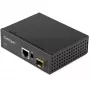 StarTech.com pramoninis optinio pluošto į eternetą medijos keitiklis - 10/100/1000 Mbps SFP į RJ45/Cat6 - vienmodis/daugiamodis optinis pluoštas į varinį gigabitinį tinklą - 12-56V DC - IP-30/ -40 iki +75°C