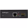 StarTech.com pramoninis optinio pluošto į eternetą medijos keitiklis - 10/100/1000 Mbps SFP į RJ45/Cat6 - vienmodis/daugiamodis optinis pluoštas į varinį gigabitinį tinklą - 12-56V DC - IP-30/ -40 iki +75°C