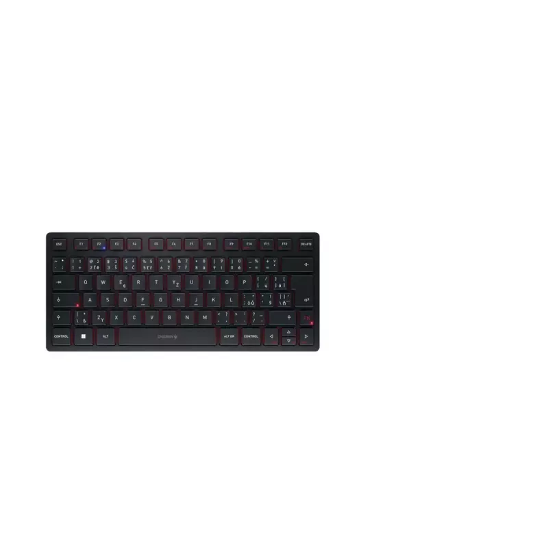 Belaidė ir laidinė klaviatūra Cherry KW 9200 MINI 75% QWERTZ čekų USB + RF + Bluetooth juoda