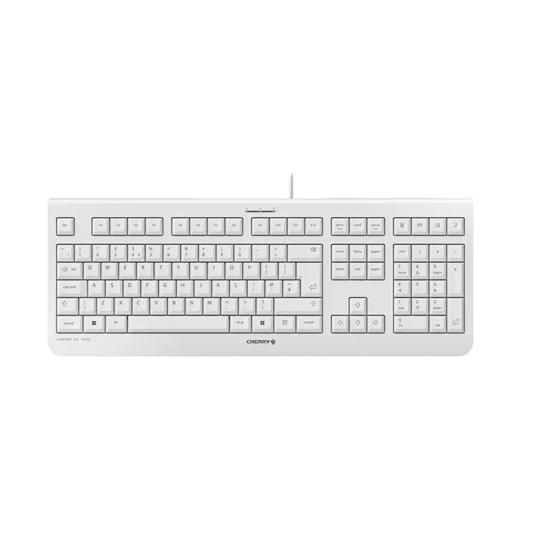 CHERRY KC 1000 laidinė klaviatūra, šviesiai pilka, USB (QWERTY – UK)