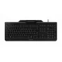 Laidinė Cherry KC 1000 SC pilno dydžio USB klaviatūra, QWERTZ išdėstymas, 109 klavišai, 1,8 m laidas, juoda