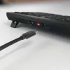 Klaviatūra „Cherry Stream ultimate“ – Viso dydžio AZERTY, USB + RF belaidis + Bluetooth, žirkliniai jungikliai, LED apšvietimas, juoda