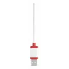 Cherry viso dydžio laidinė klaviatūra Stream — QWERTZ išdėstymas, žirkliniai jungikliai, USB, 1,8 m kabelis, šviesiai pilka