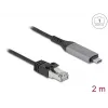 USB Type-C į RJ45 Gigabit Ethernet kabelis DELOCK 2 m Cat6 Antracitas/Juoda
